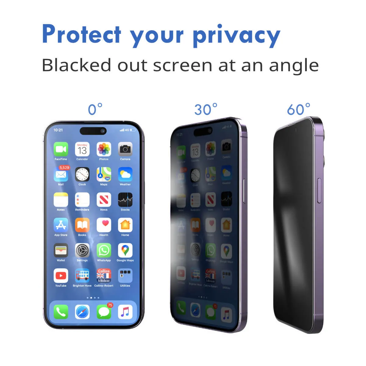 2x Hugmie® iPhone 13 Pro Max/14 Plus Privacy Screen Protector