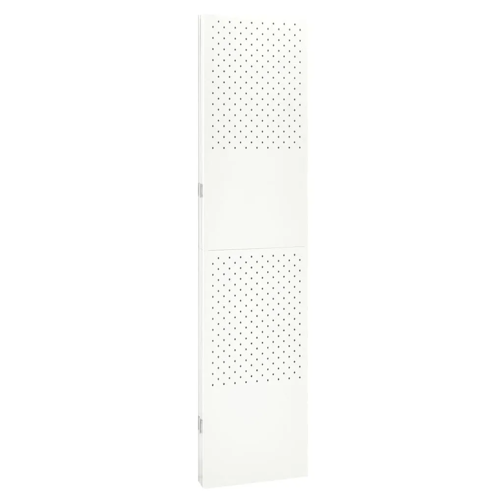 3-Panel Room Divider White 120x180 cm Steel