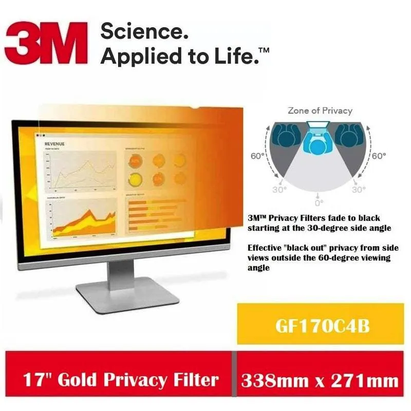 3M GPF17.0 Gold Desktop Privacy Filter 7280