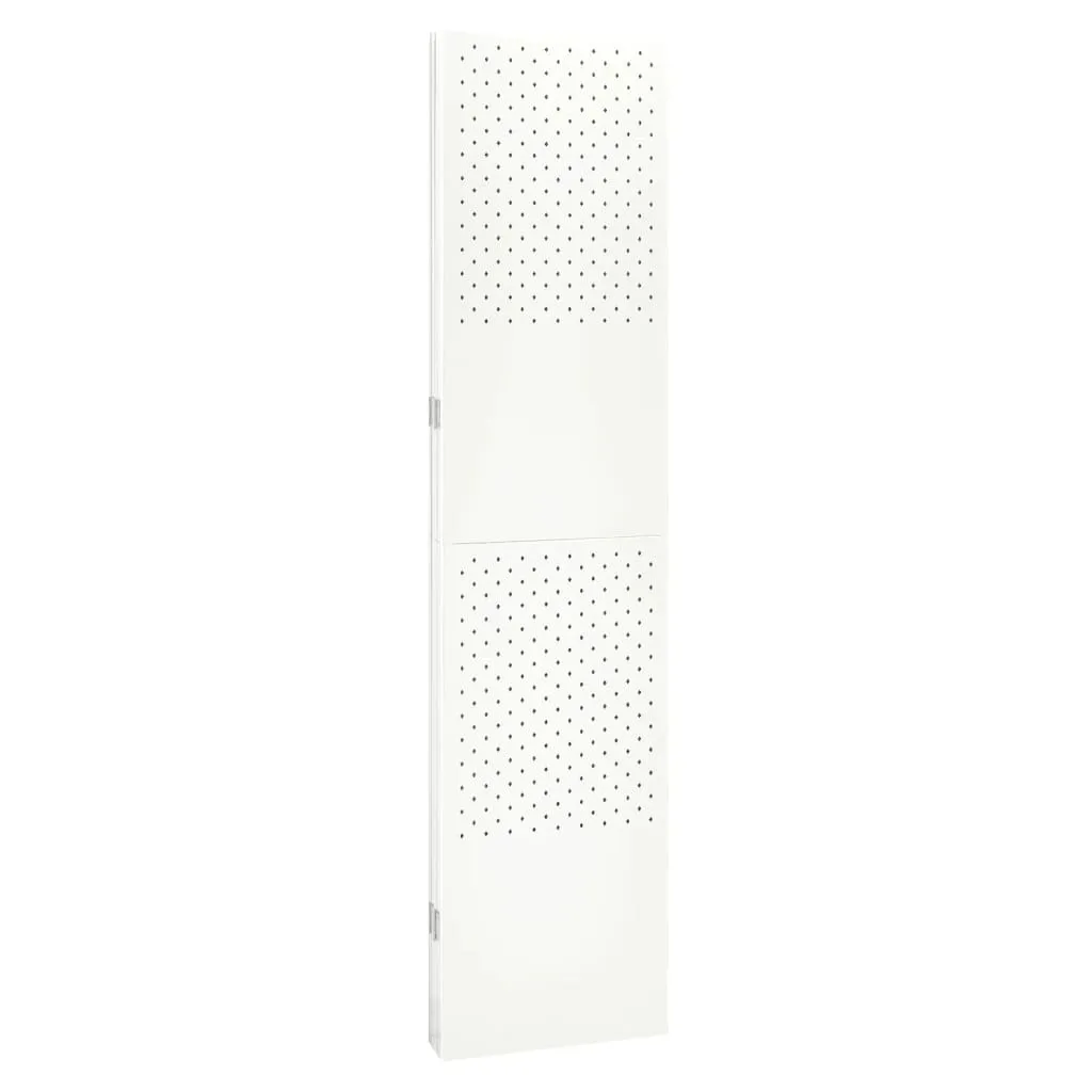 4-Panel Room Divider White 160x180 cm Steel