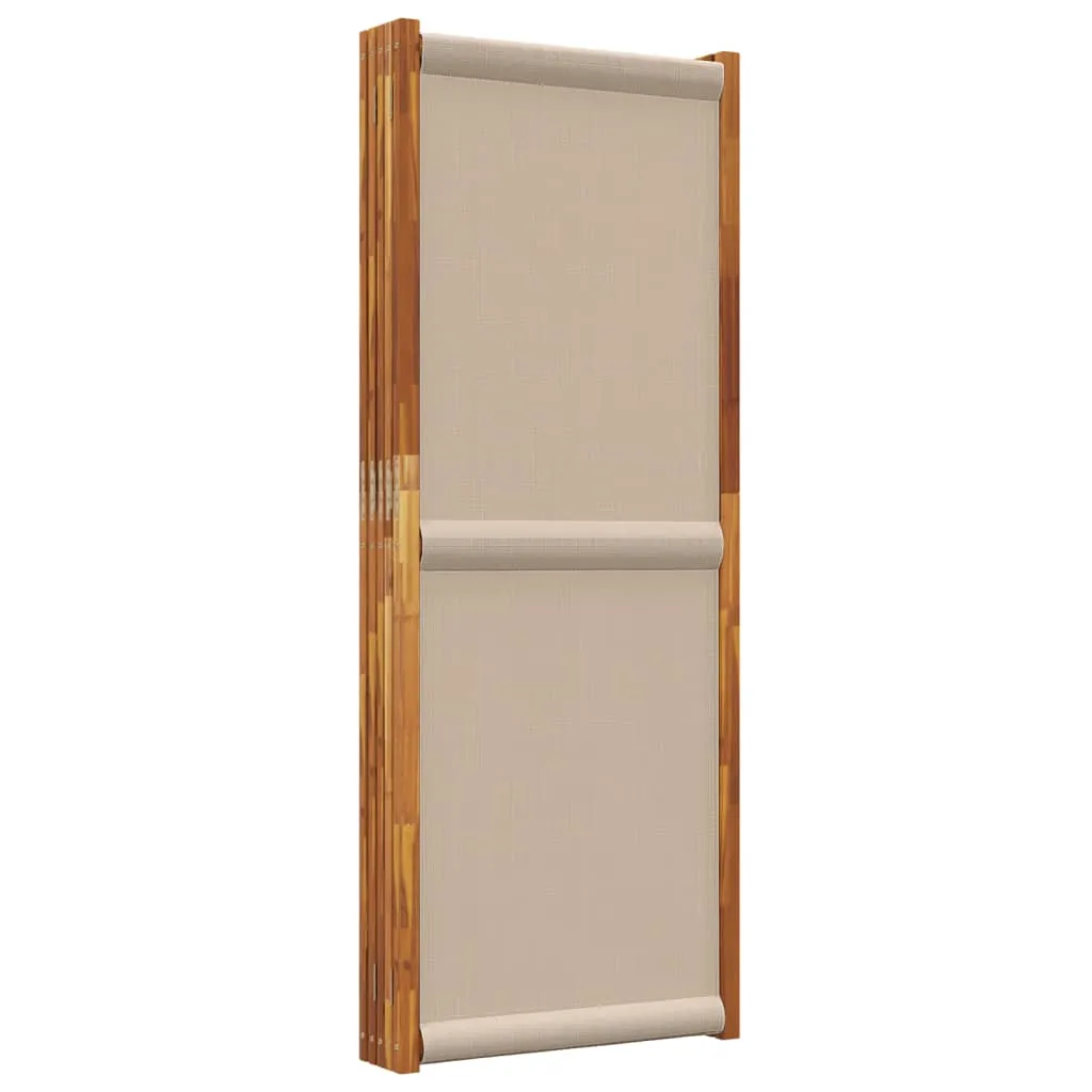 5-Panel Room Divider Taupe 350x180 cm