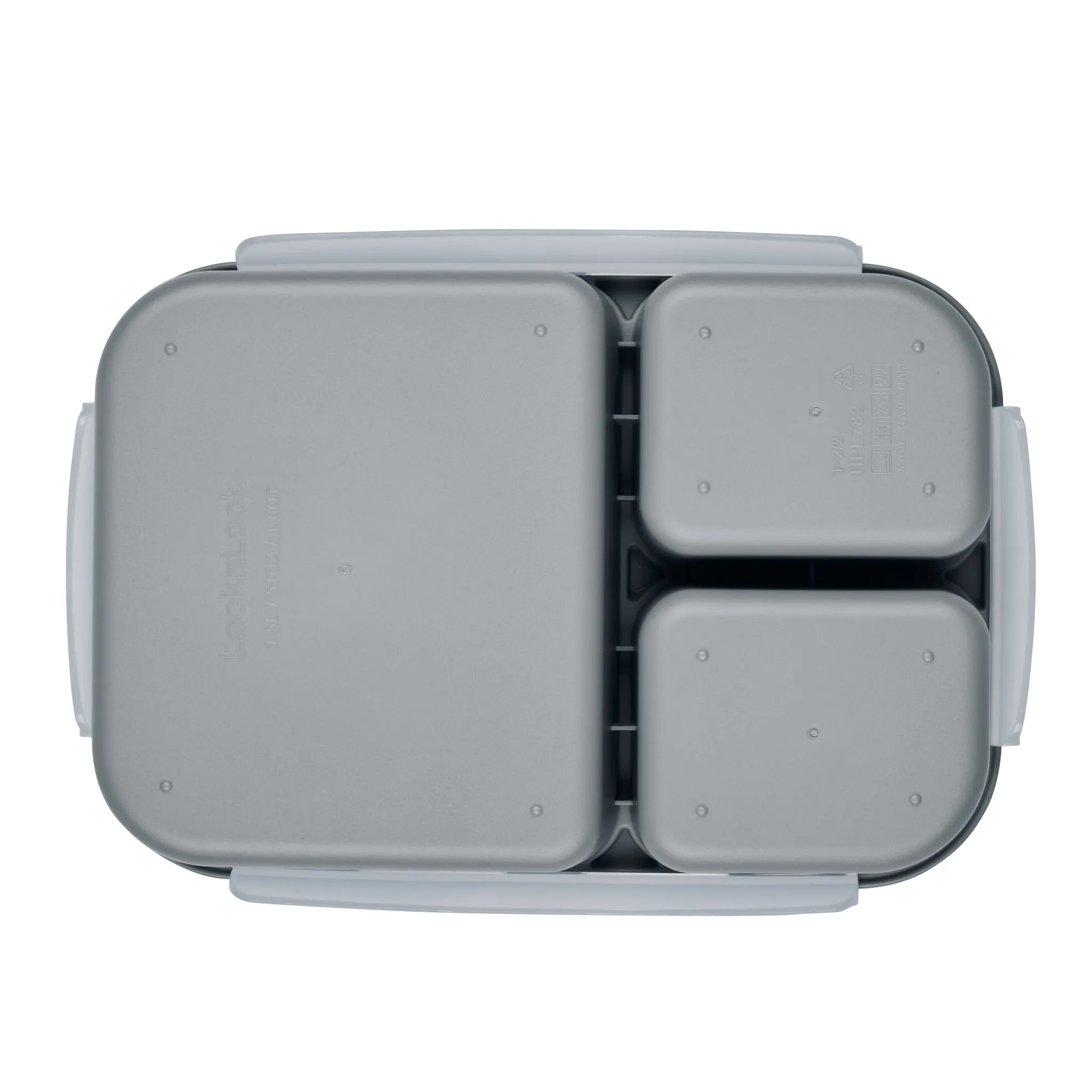 51.7-Ounce On the Go Divided Lunch Box Container with Removable Dips and Dressings Cup