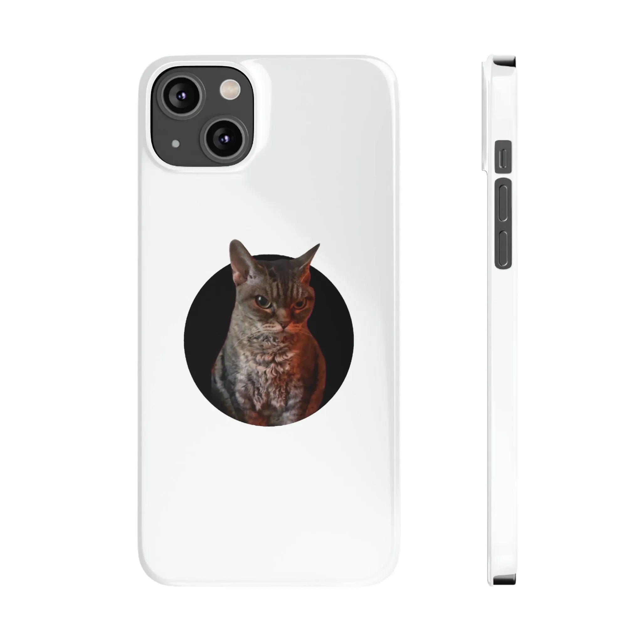 Angry Cat Meme Slim Phone Cases