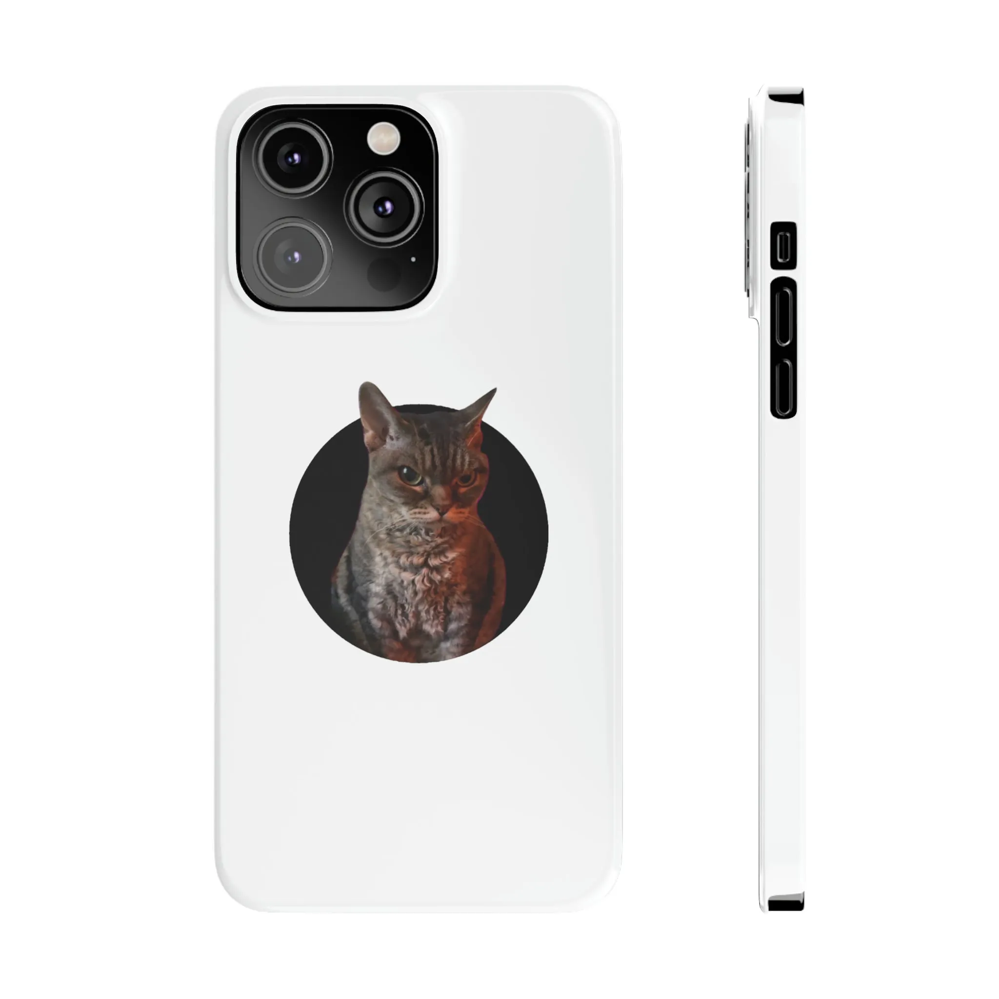 Angry Cat Meme Slim Phone Cases