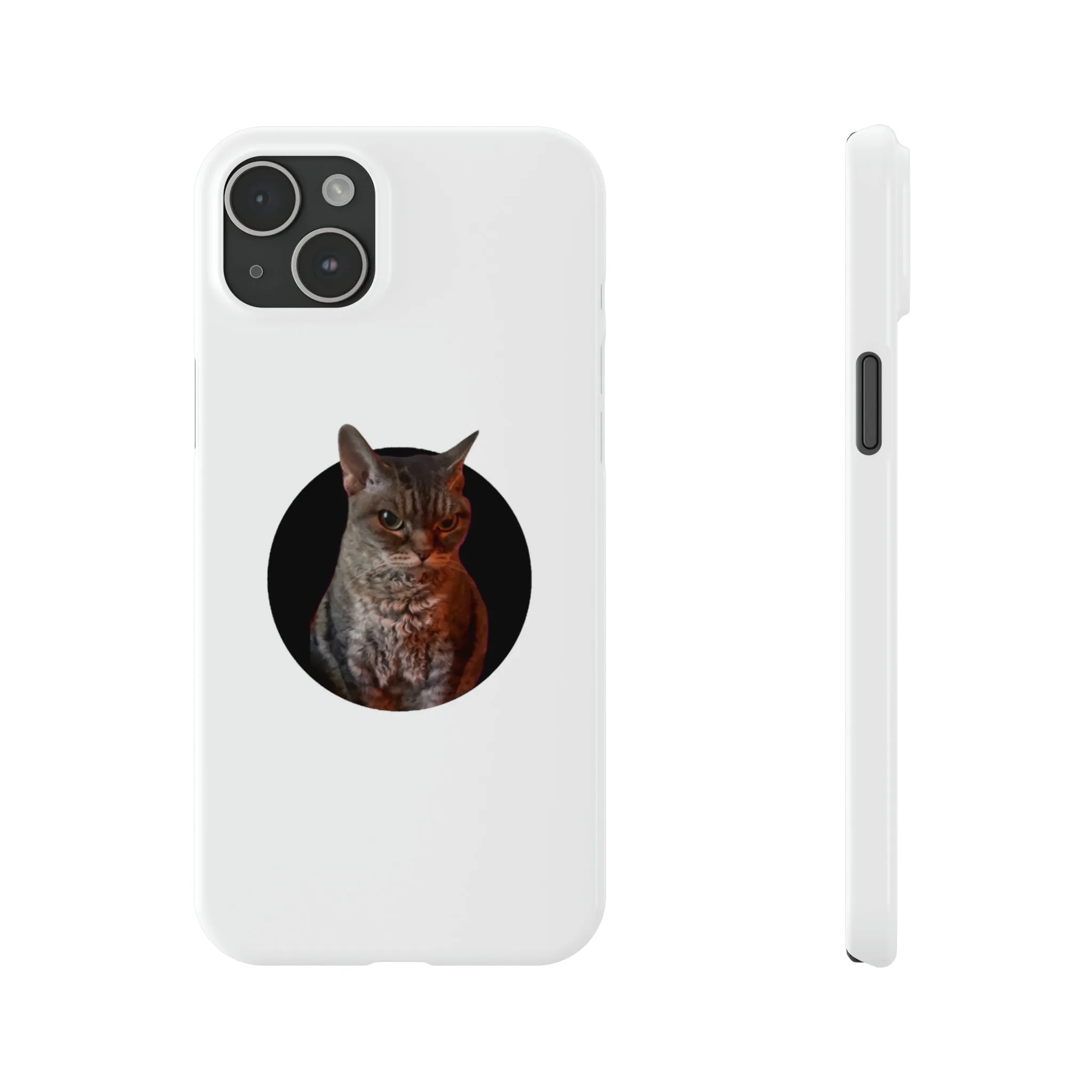 Angry Cat Meme Slim Phone Cases