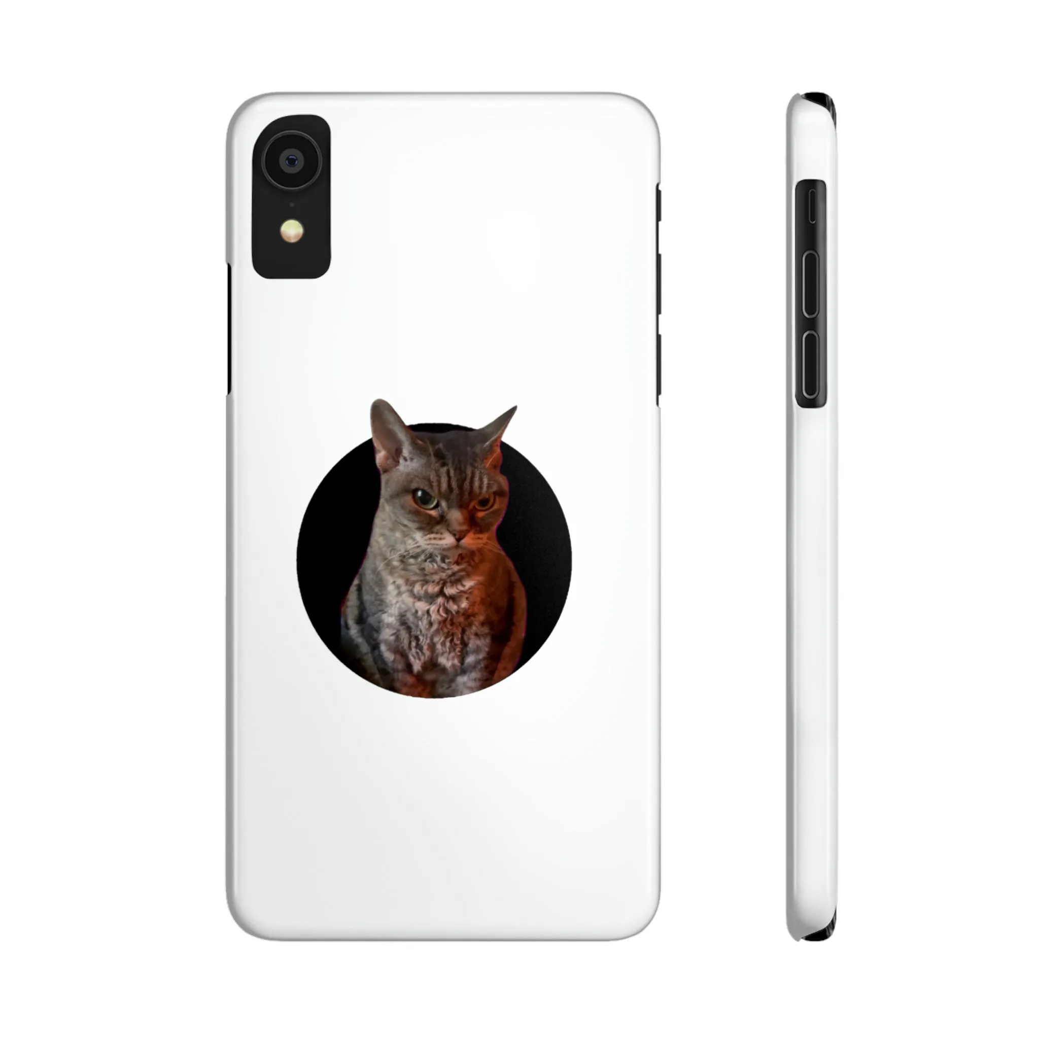 Angry Cat Meme Slim Phone Cases