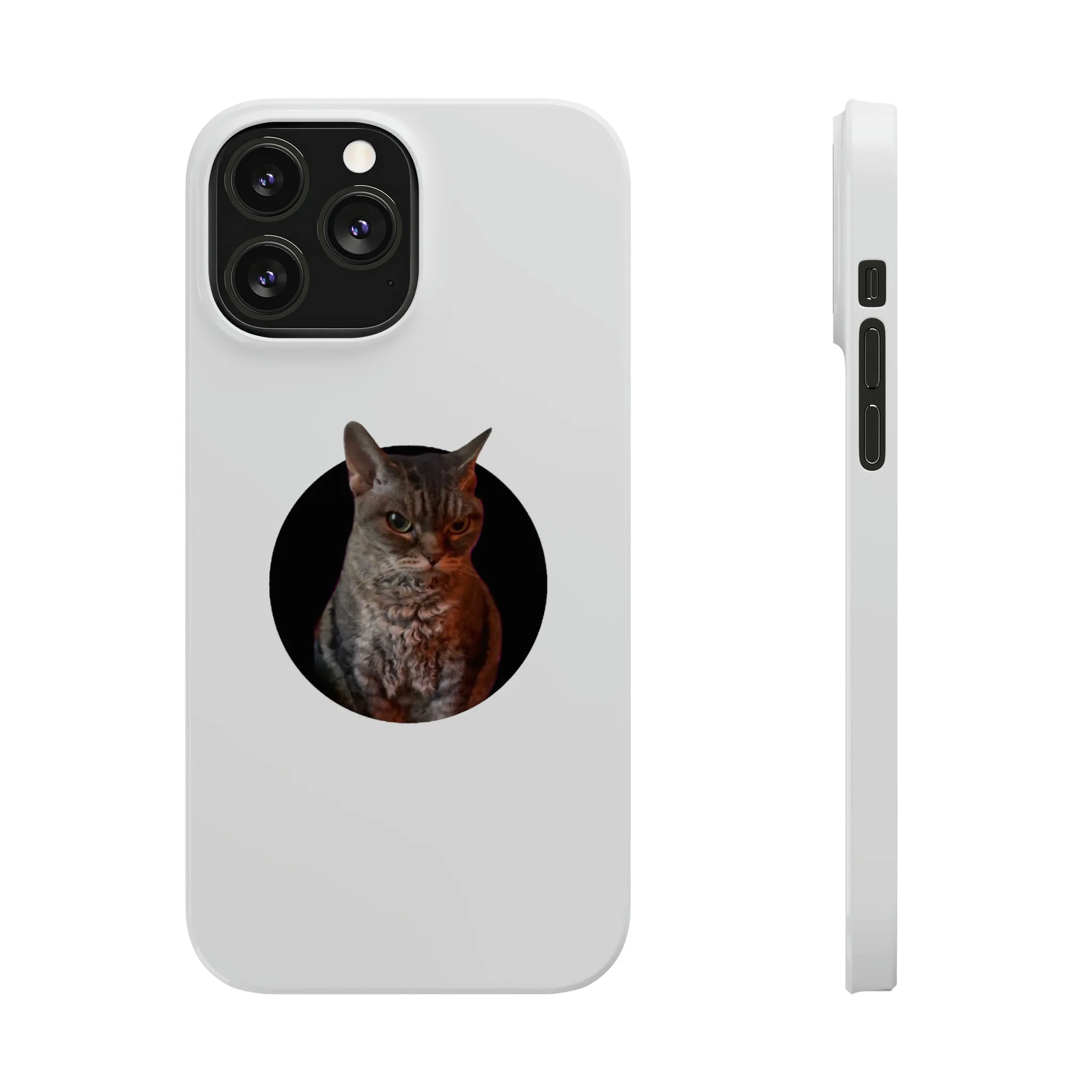 Angry Cat Meme Slim Phone Cases