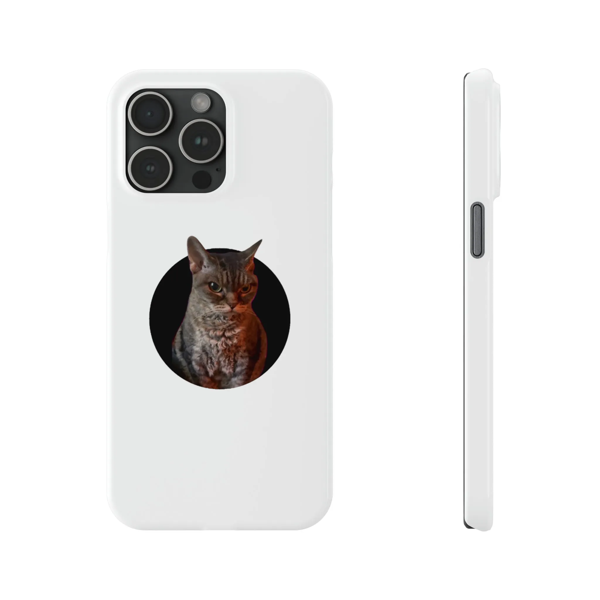 Angry Cat Meme Slim Phone Cases
