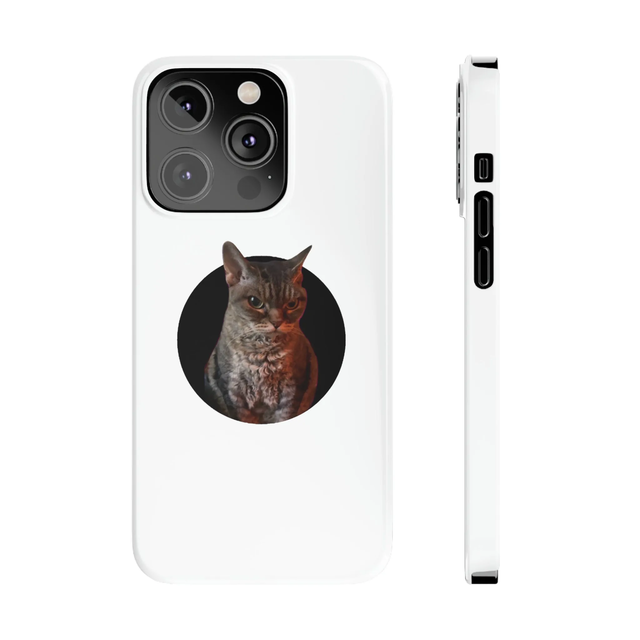 Angry Cat Meme Slim Phone Cases