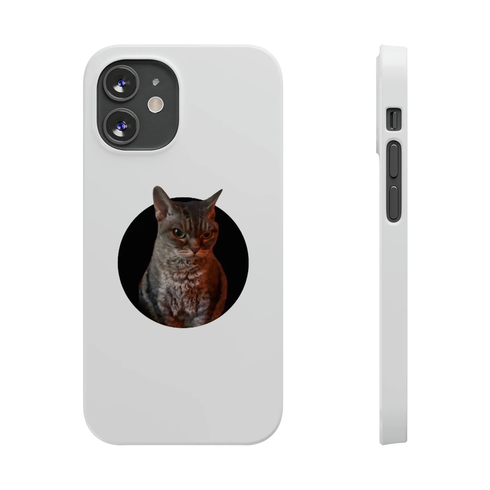 Angry Cat Meme Slim Phone Cases