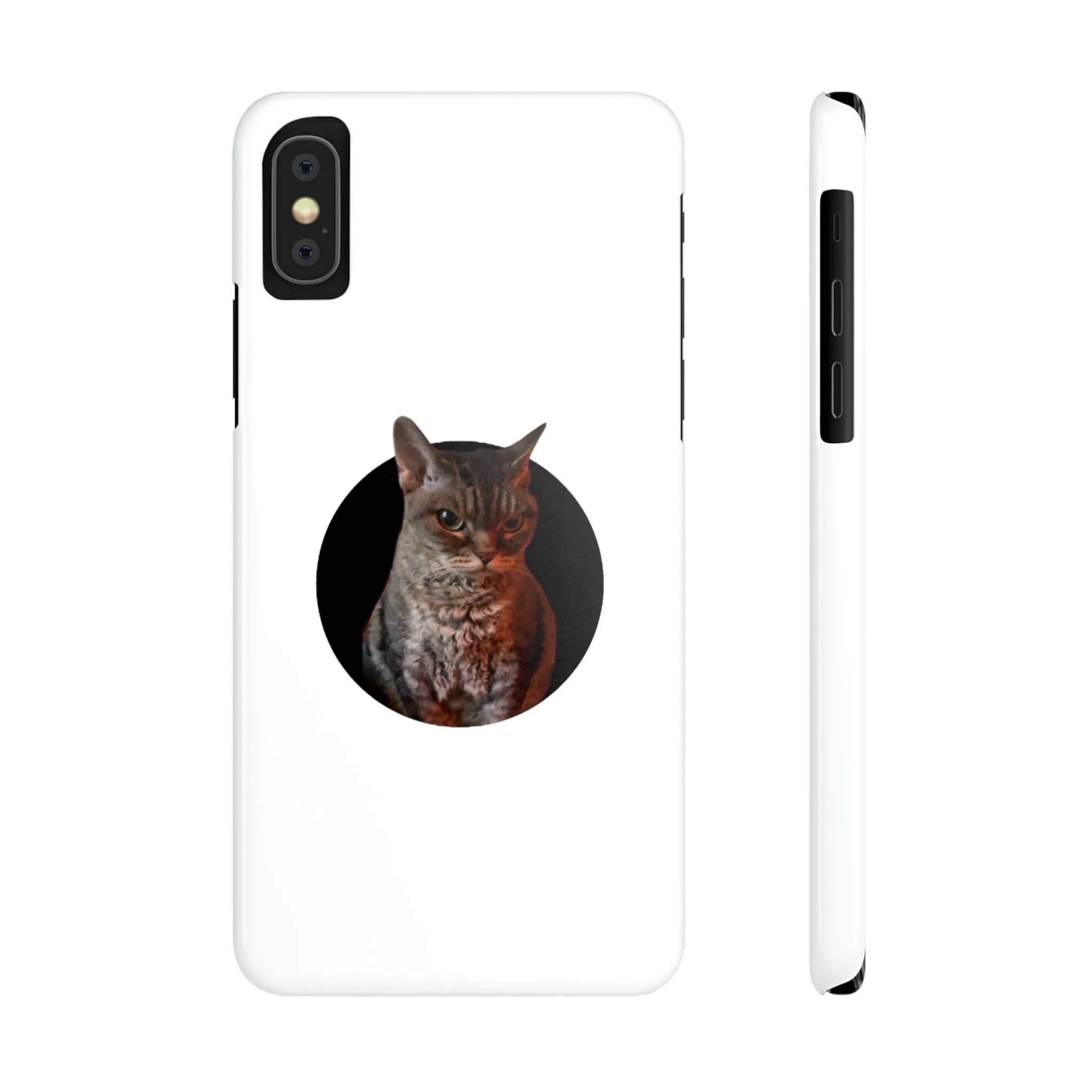 Angry Cat Meme Slim Phone Cases