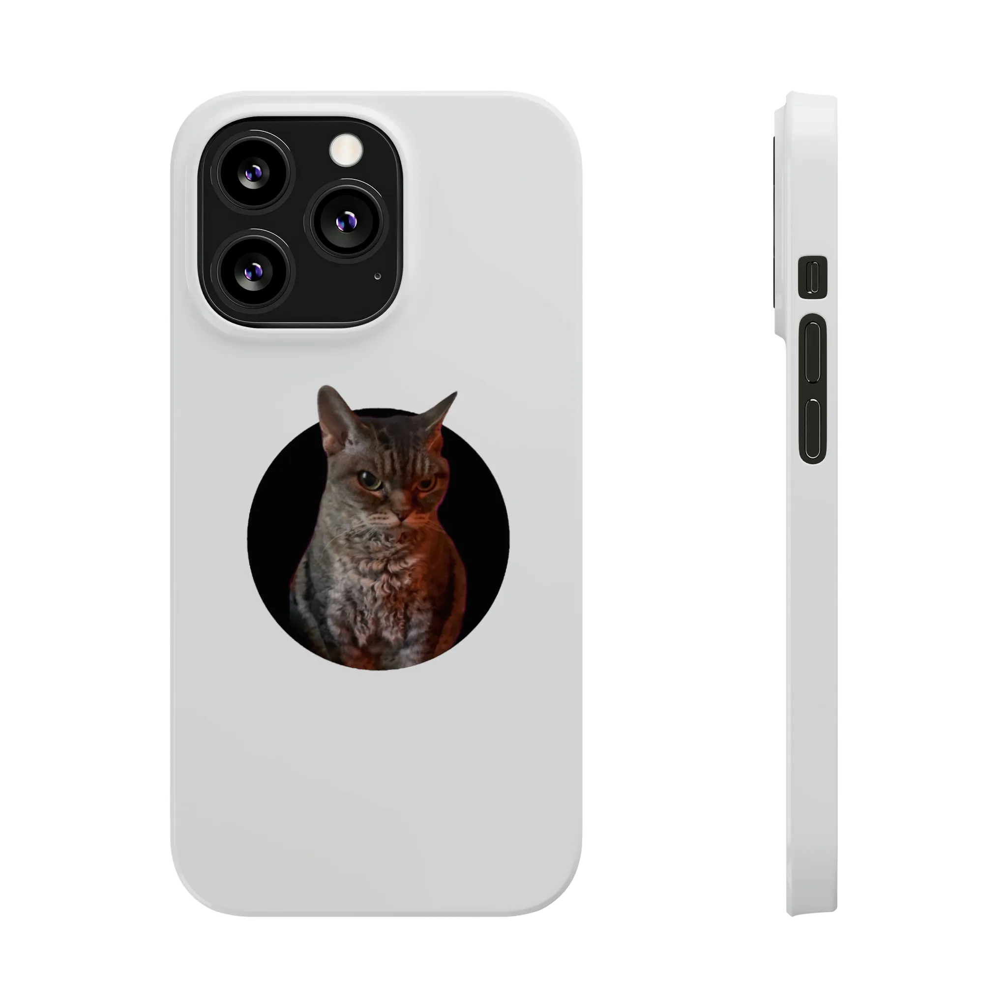 Angry Cat Meme Slim Phone Cases