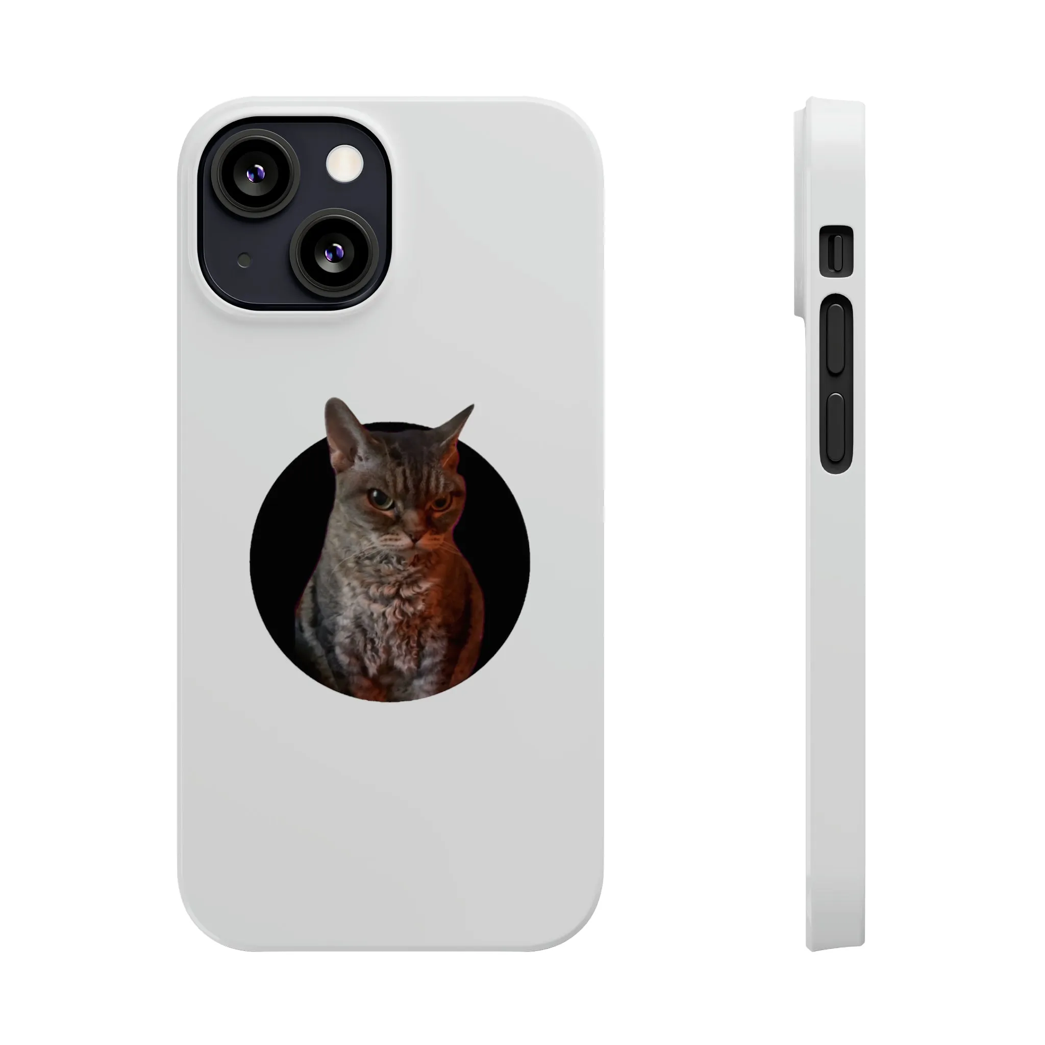 Angry Cat Meme Slim Phone Cases