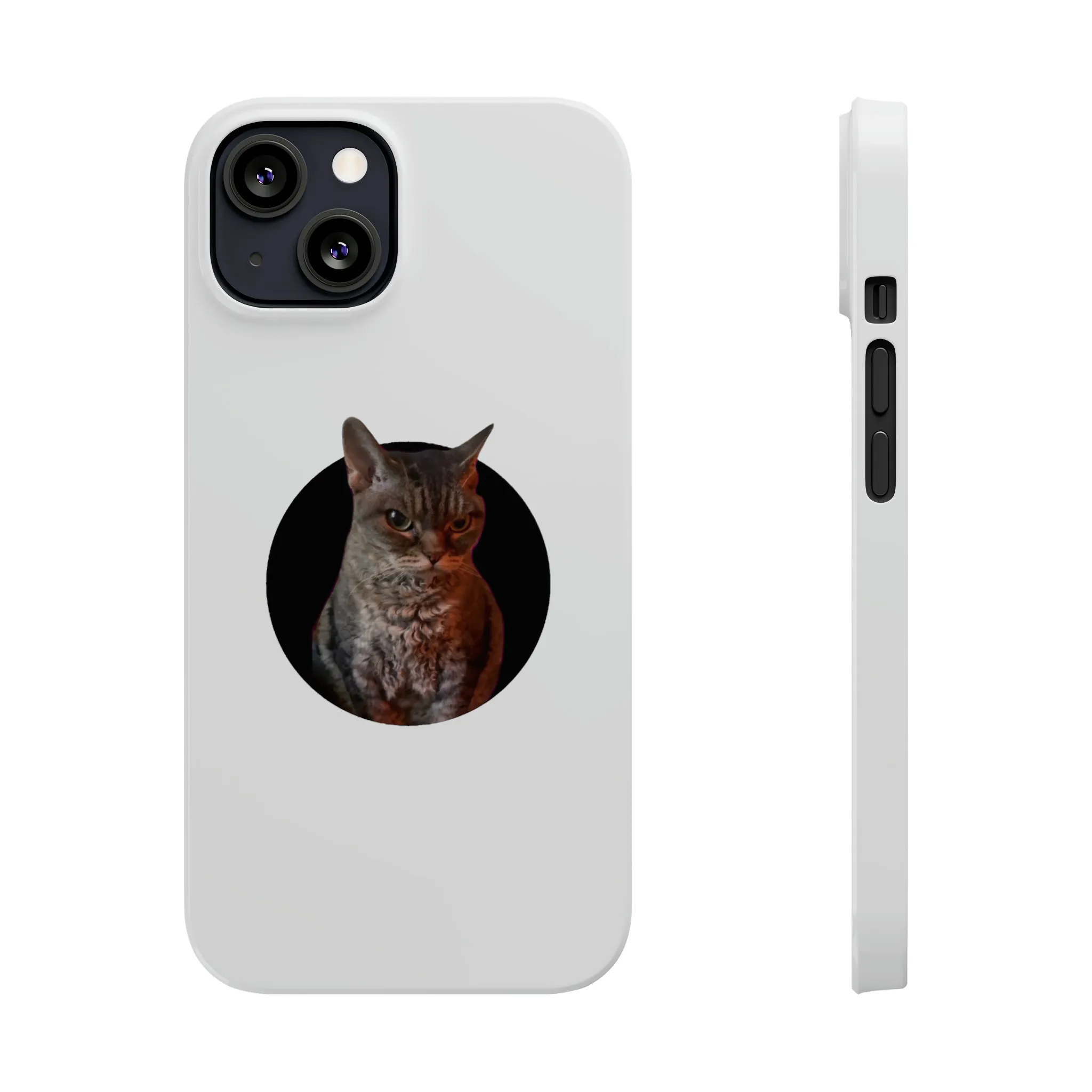 Angry Cat Meme Slim Phone Cases