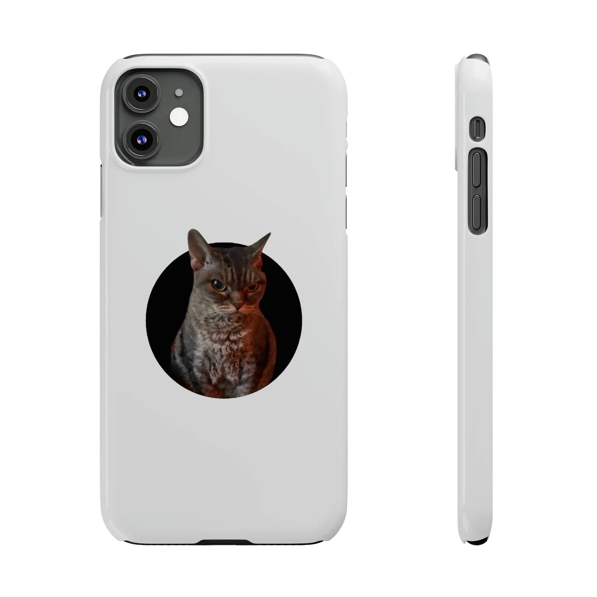 Angry Cat Meme Slim Phone Cases