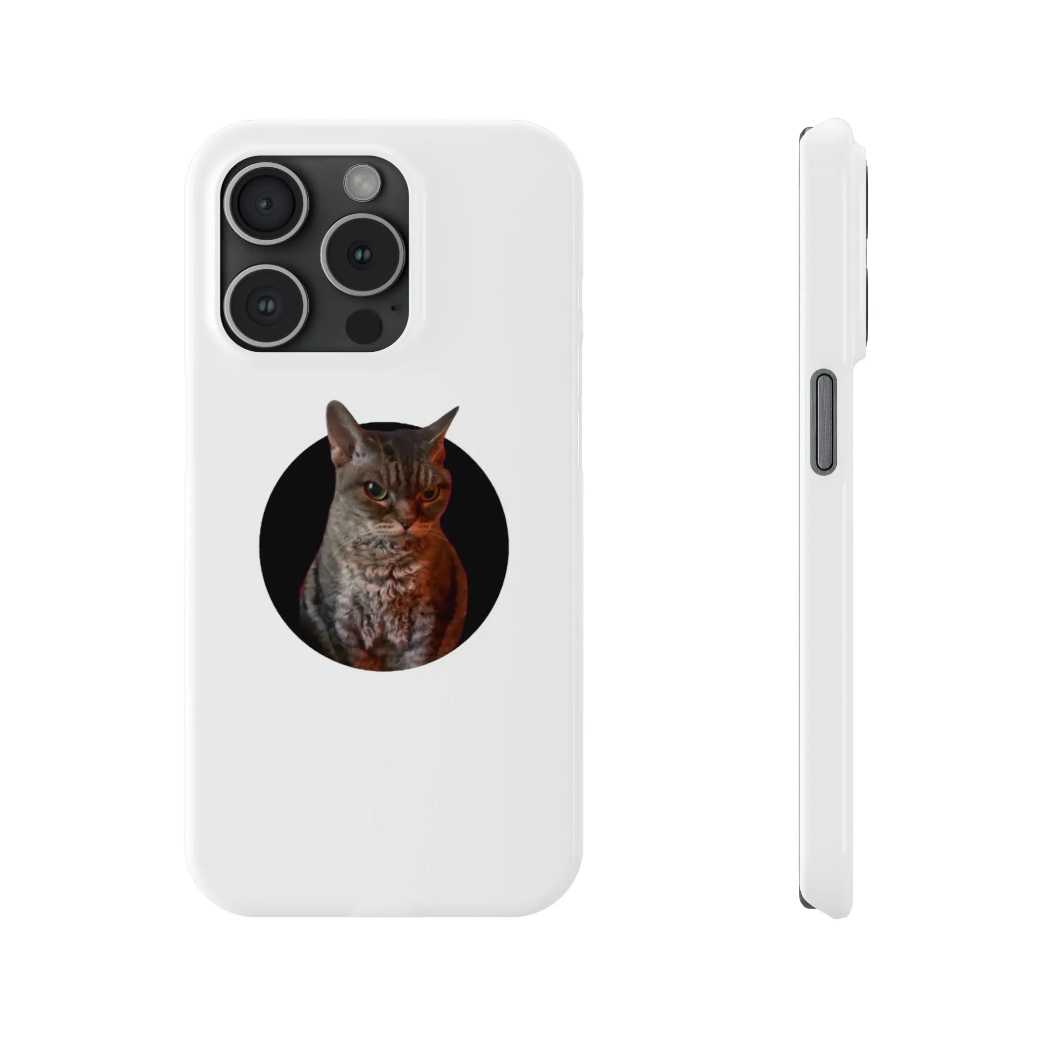 Angry Cat Meme Slim Phone Cases