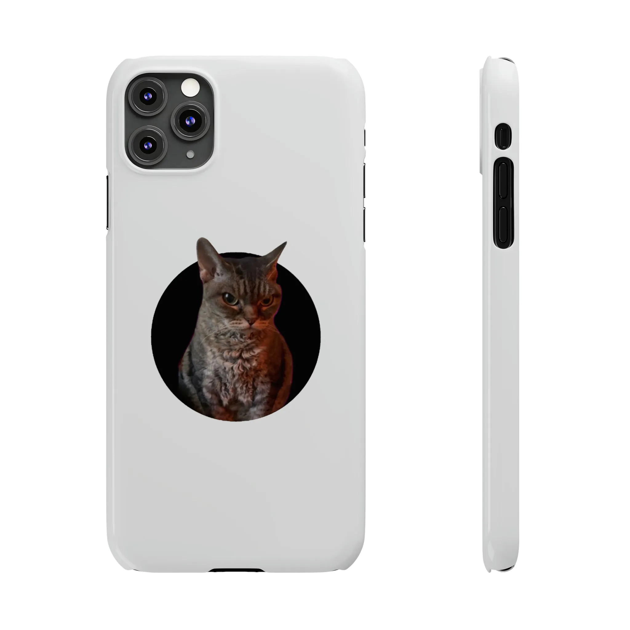 Angry Cat Meme Slim Phone Cases