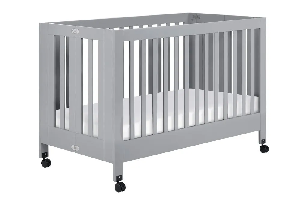 Babyletto Maki Full Size Portable Folding Crib With Toddler Bed Conversion Kit
