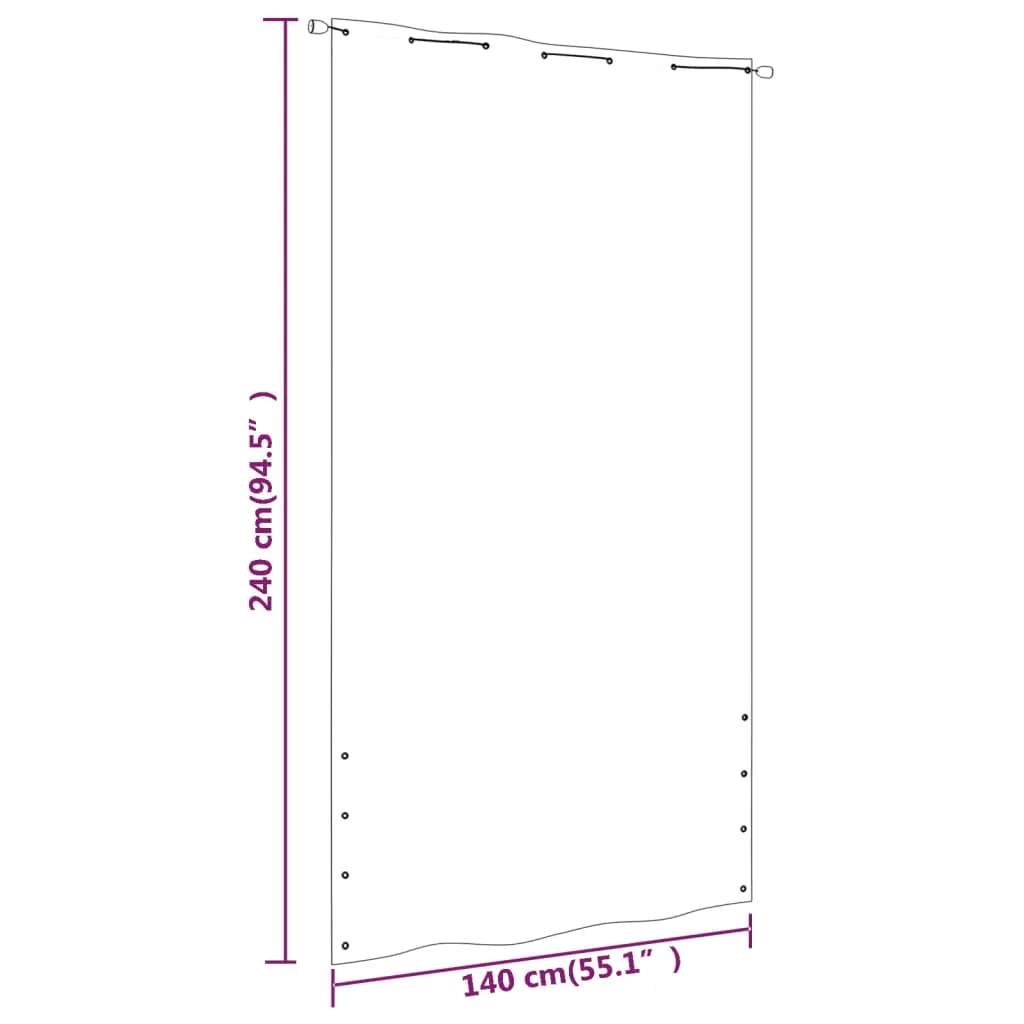 Balcony Screen Anthracite and White 140x240 cm Oxford Fabric