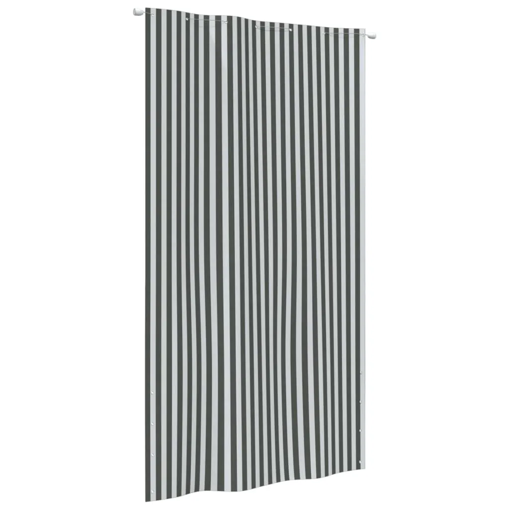 Balcony Screen Anthracite and White 140x240 cm Oxford Fabric