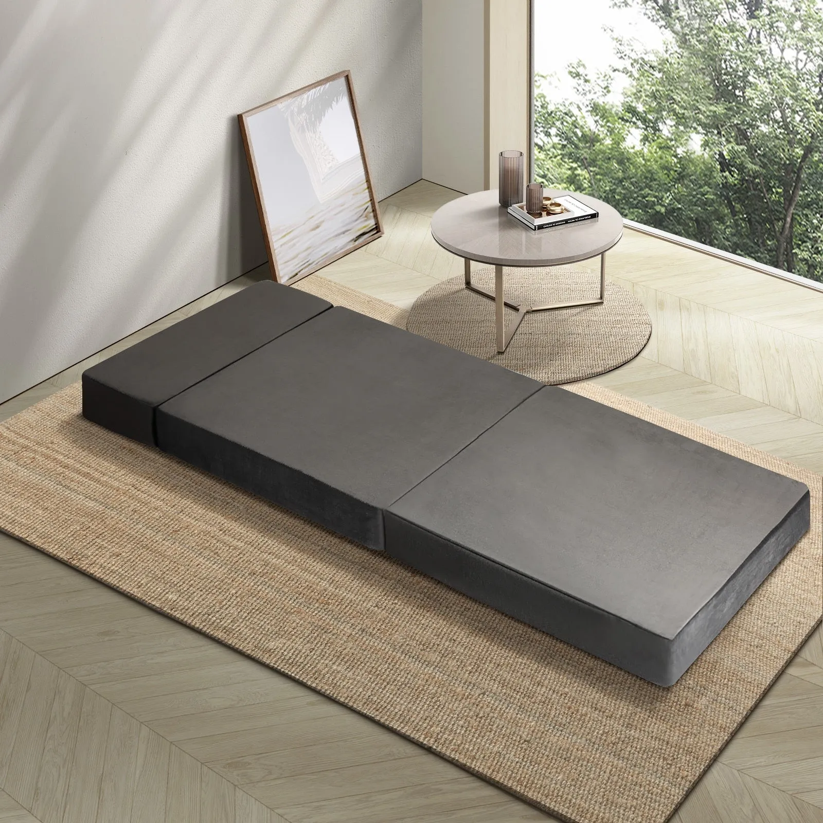 Bedra Foldable Foam Mattress Sofa Bed Portable Camping Cushion Floor Bed Single