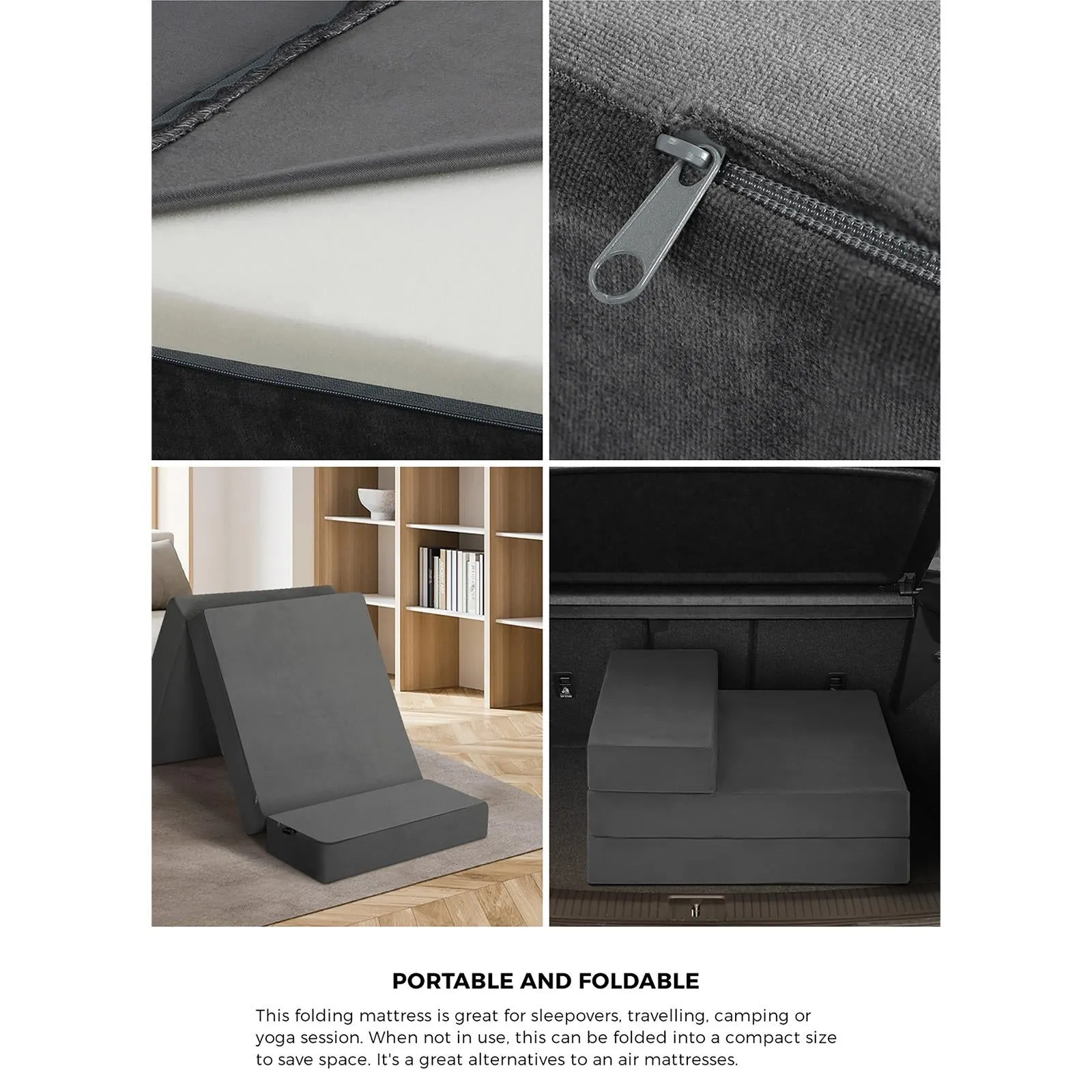 Bedra Foldable Foam Mattress Sofa Bed Portable Camping Cushion Floor Bed Single
