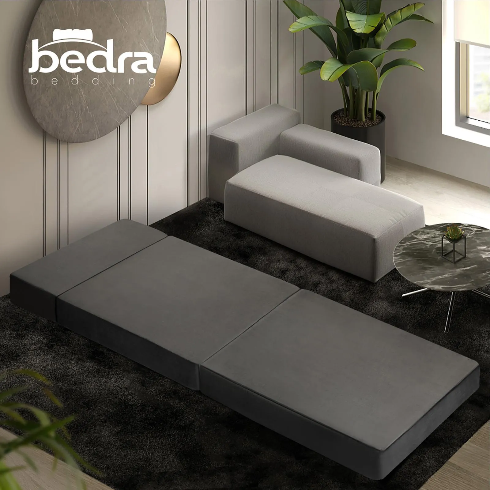 Bedra Foldable Foam Mattress Sofa Bed Portable Camping Cushion Floor Bed Single