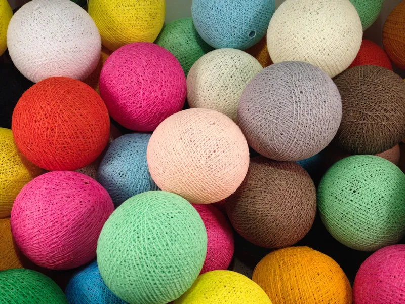 Bindi Cotton Ball Lantern Violet