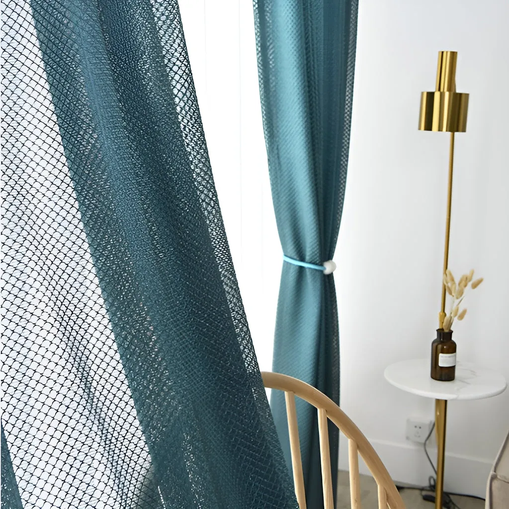 Bryanna Gauze Warp-Knitted Grommet Sheer Custom Curtain