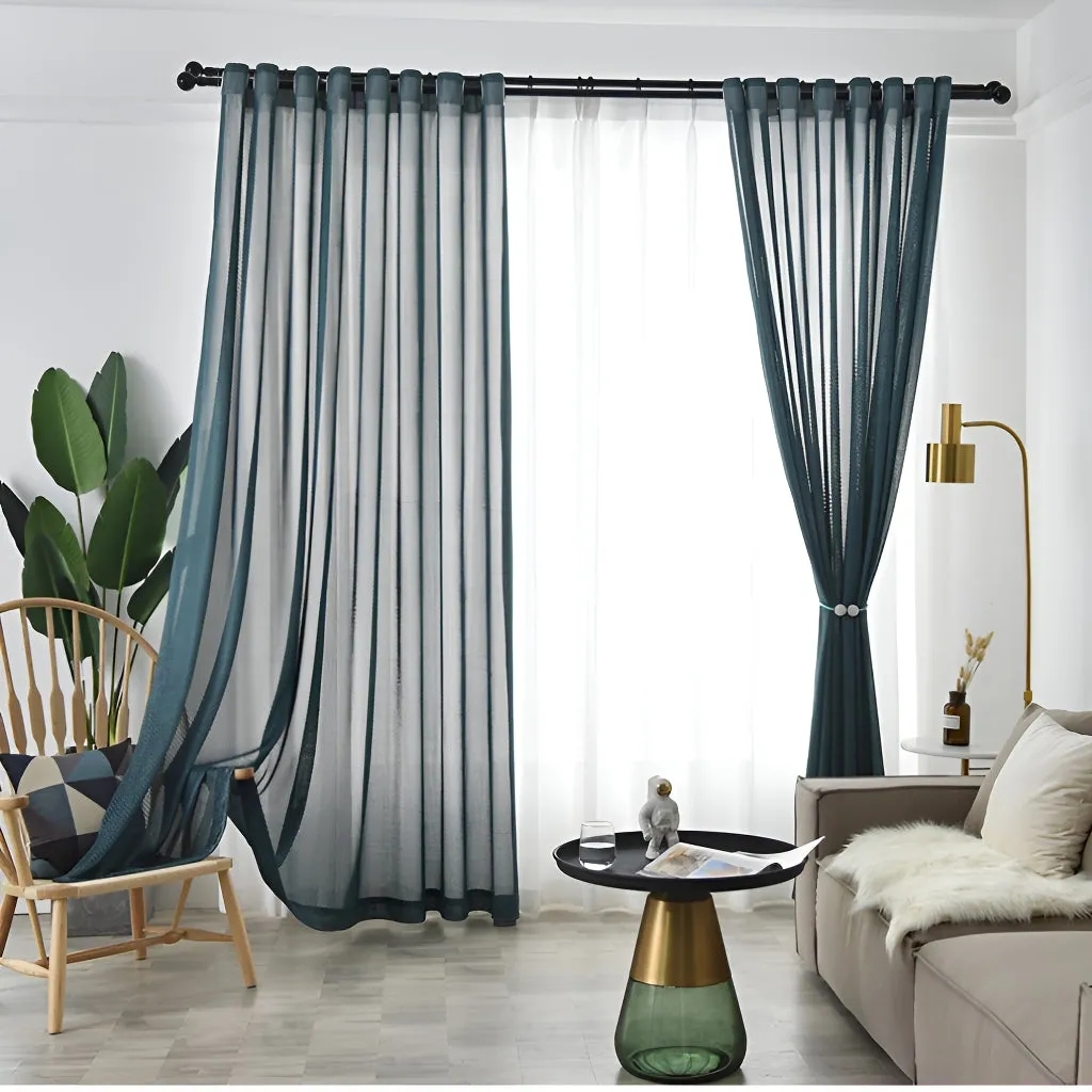 Bryanna Gauze Warp-Knitted Grommet Sheer Custom Curtain