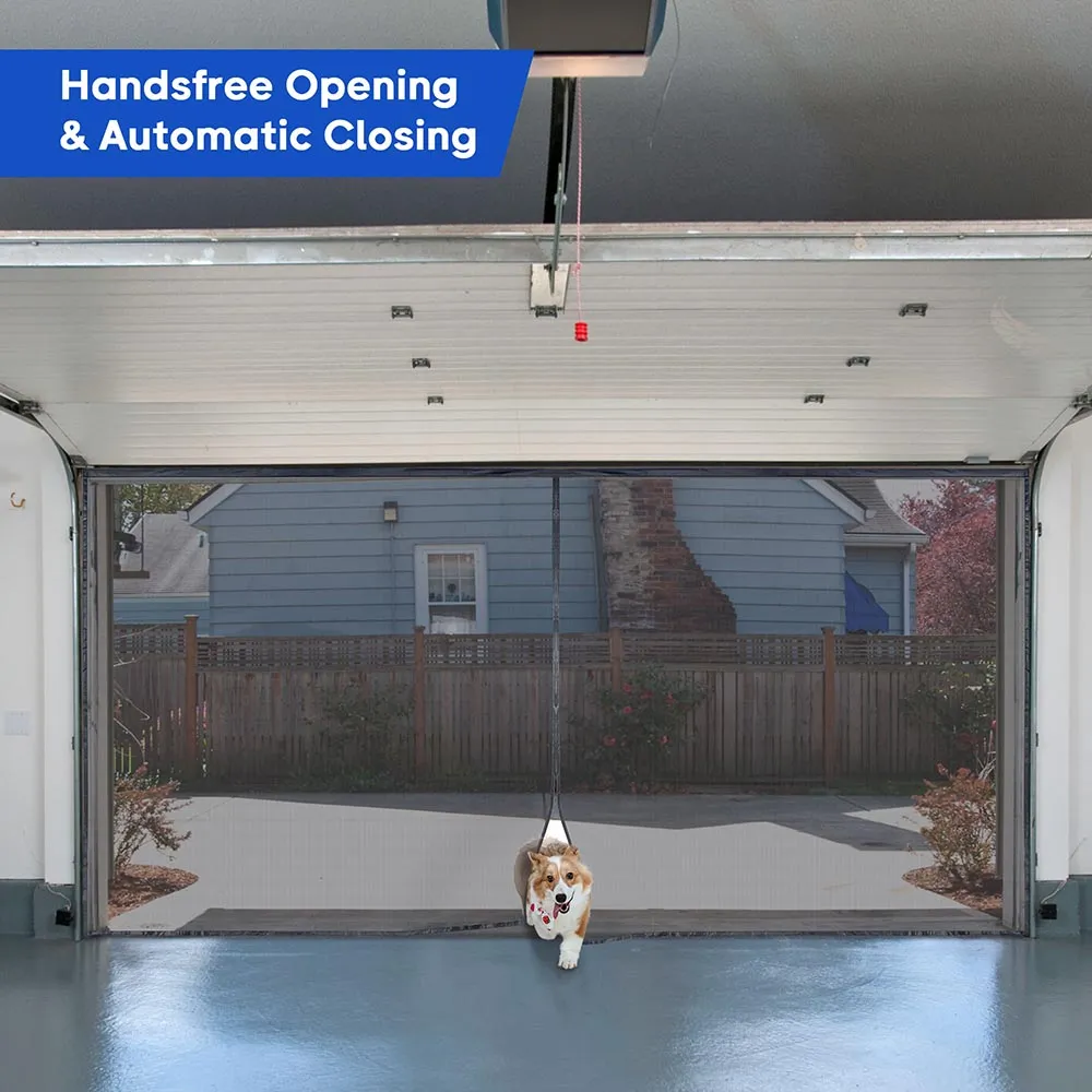 DIY Magnetic Screens for Garage Door Openings 16x7 ft.