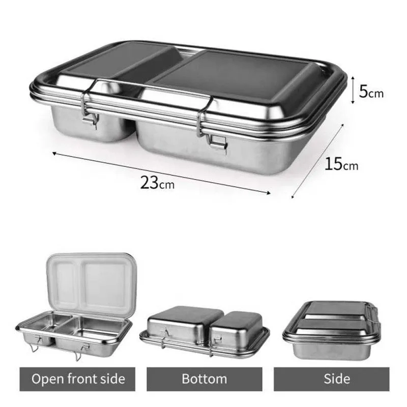 Ecococoon Stainless Steel Leakproof Bento Box - 2 compartment - Mint