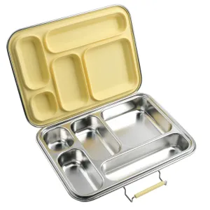 Ecococoon Stainless Steel Leakproof Bento Box - 5 compartment - Limoncello