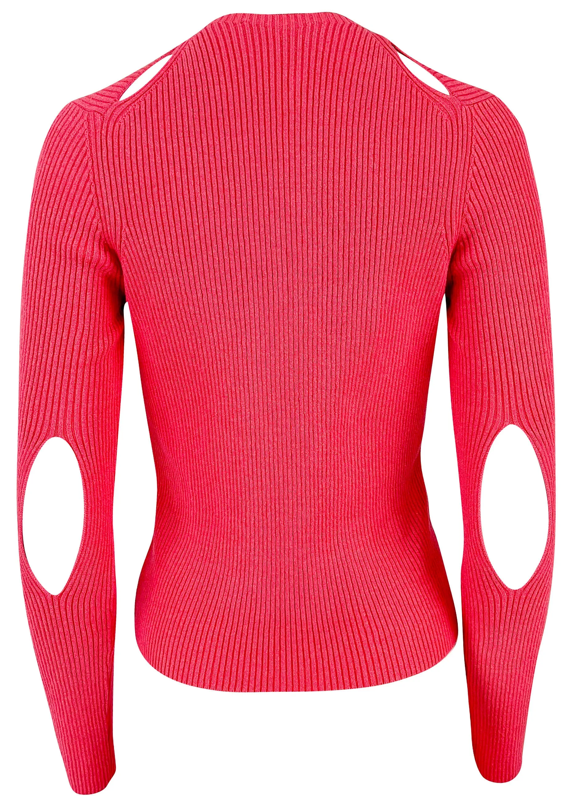 Fendi Compact Ribbed Cardigan in Kissed
