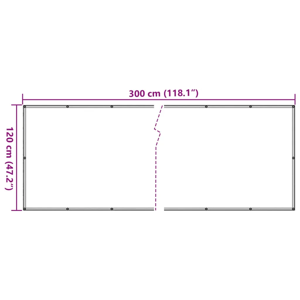 Garden Privacy Screen White 300x120 cm PVC