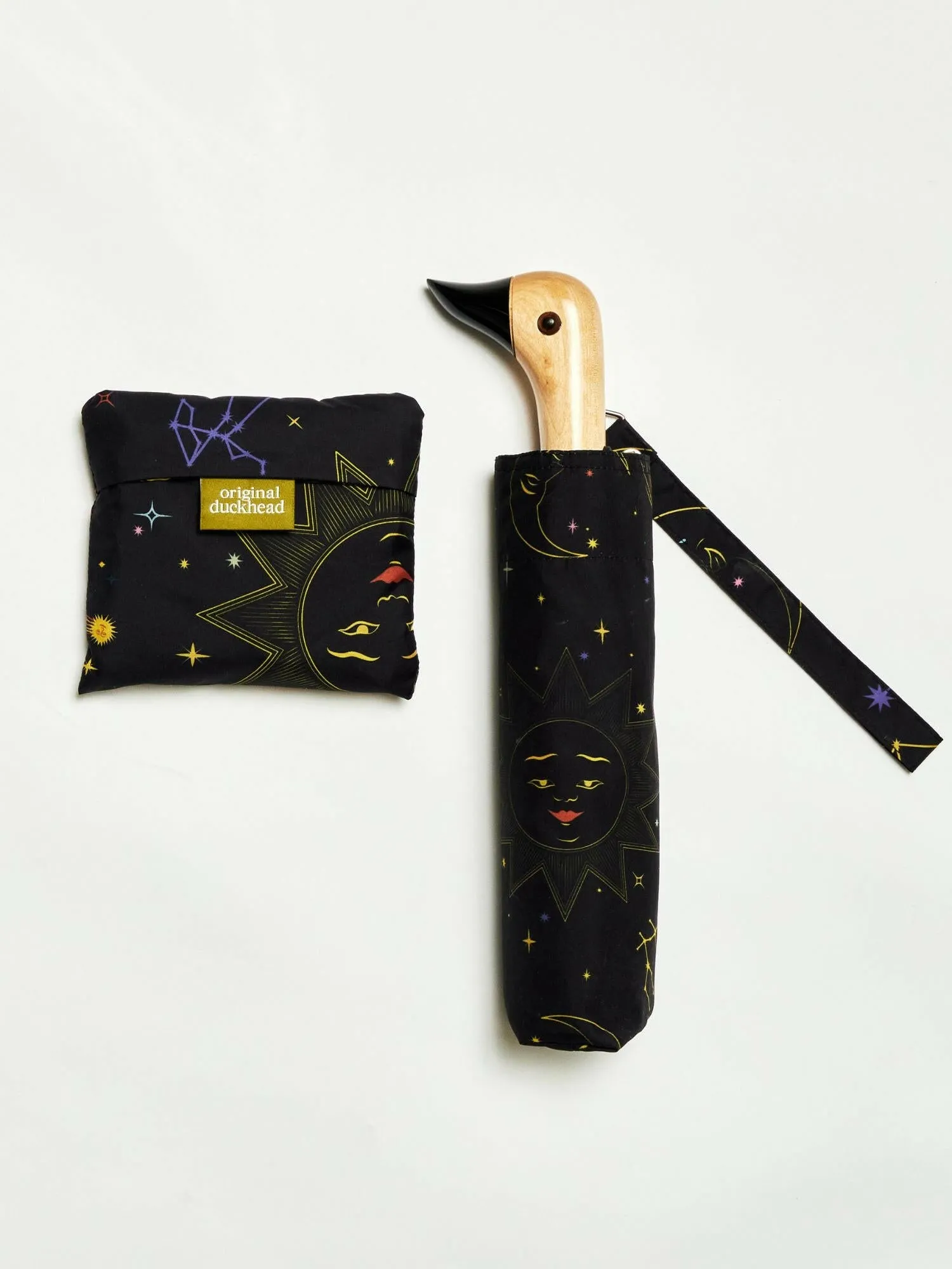 Halloween Zodiac Eco-Friendly Compact Duck Umbrella