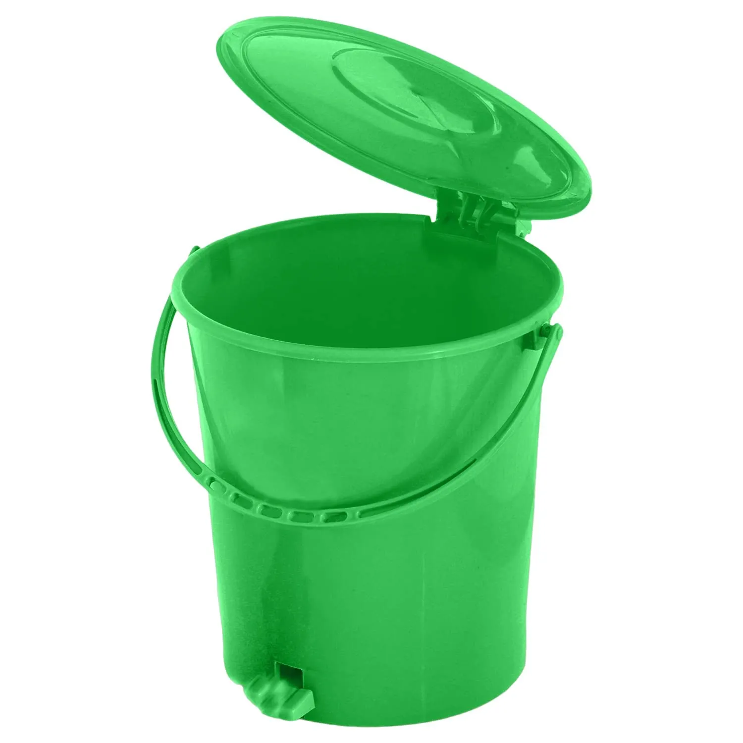 Heart Home Pedal Dustbin|Plastic Pedal Dustbin|Kitchen Waste Paper Bin|Dustbin For Bedroom|10 Liter Dustbin|Pack of 2 (Green)