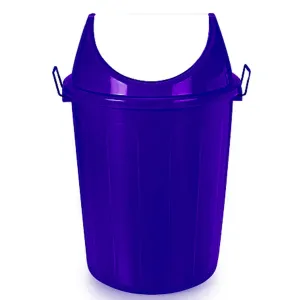 Heart Home Plastic Large Size Dustbin/Garbage Bin (Dark Blue) CTHH010210