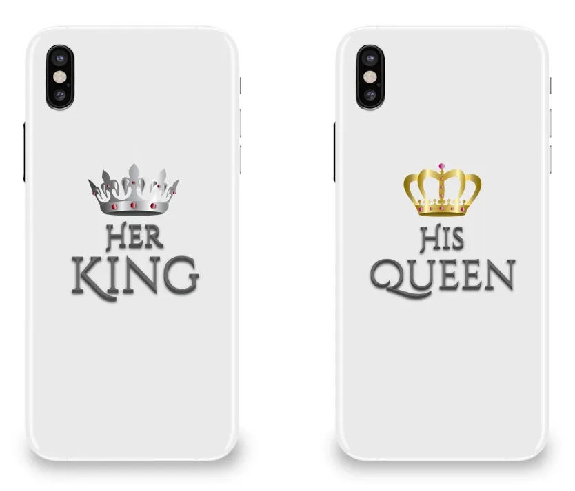 Her King & His Queen - Couple Matching Phone Cases