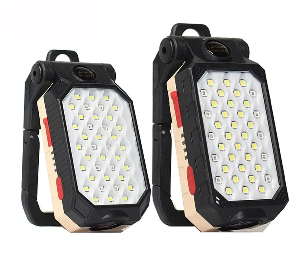 High Power LED Flashlight Rechargeable COB Work Light Adjustable Waterproof Camping Lantern Magnet With Power Display