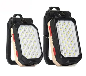 High Power LED Flashlight Rechargeable COB Work Light Adjustable Waterproof Camping Lantern Magnet With Power Display