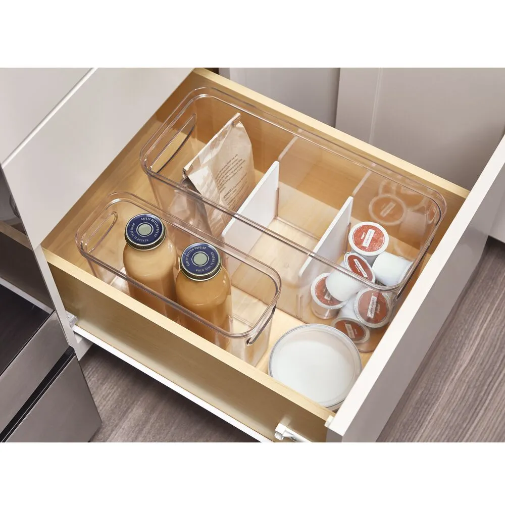iDesign Crisp Bin 4 x 10 x 6 made with 100% Recycled Clear Plastic