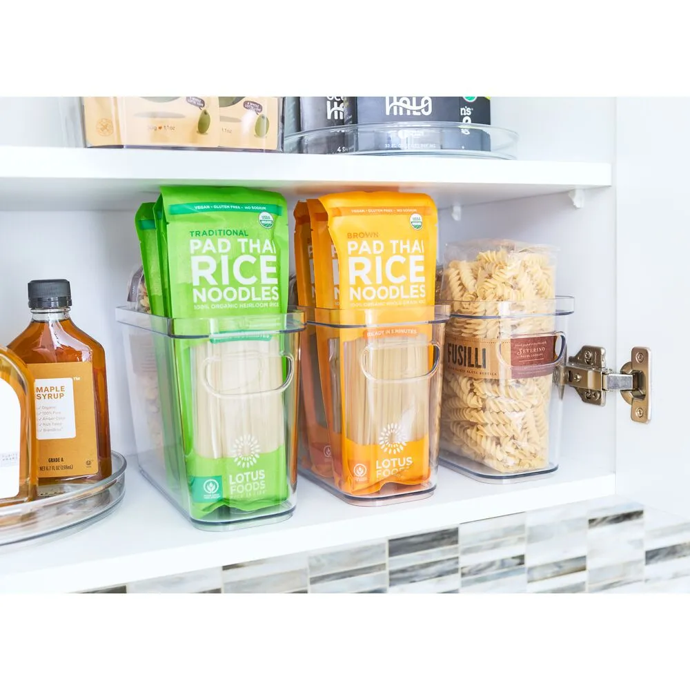 iDesign Crisp Bin 4 x 10 x 6 made with 100% Recycled Clear Plastic