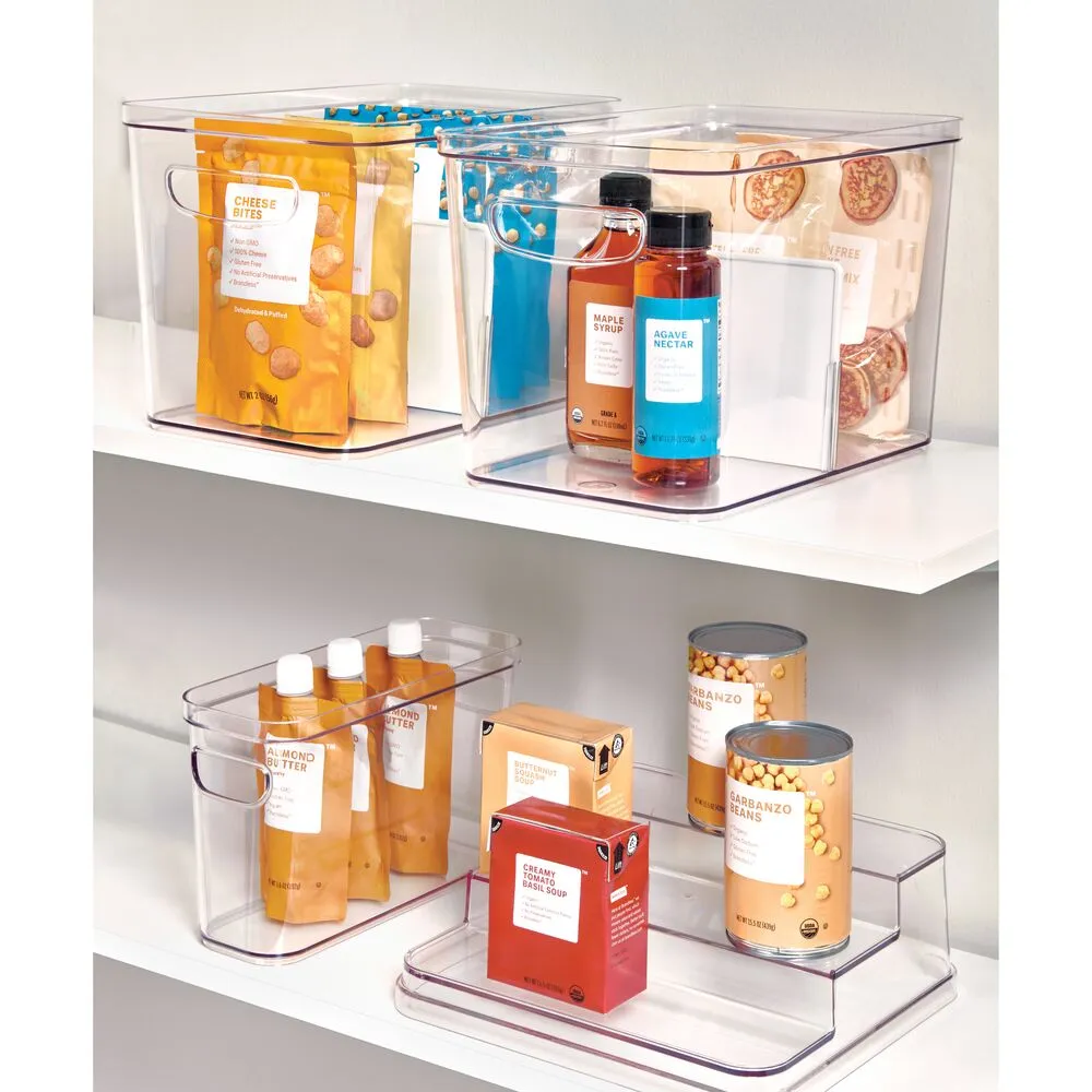 iDesign Crisp Bin 4 x 10 x 6 made with 100% Recycled Clear Plastic