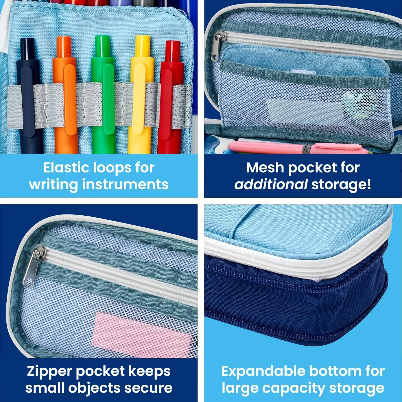 It's Academic Locking Pencil Case, For Office & School Supplies, Travel Organizer  Bag, Compact, High Capacity, Light Weight, Black