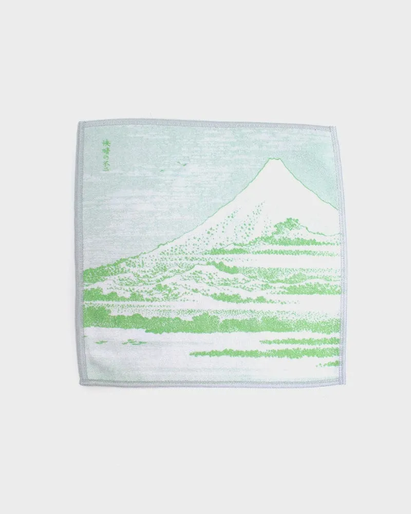 Japanese Handkerchief, Microfiber, Reversible, Fine Wind, Clear Morning by Hokusai