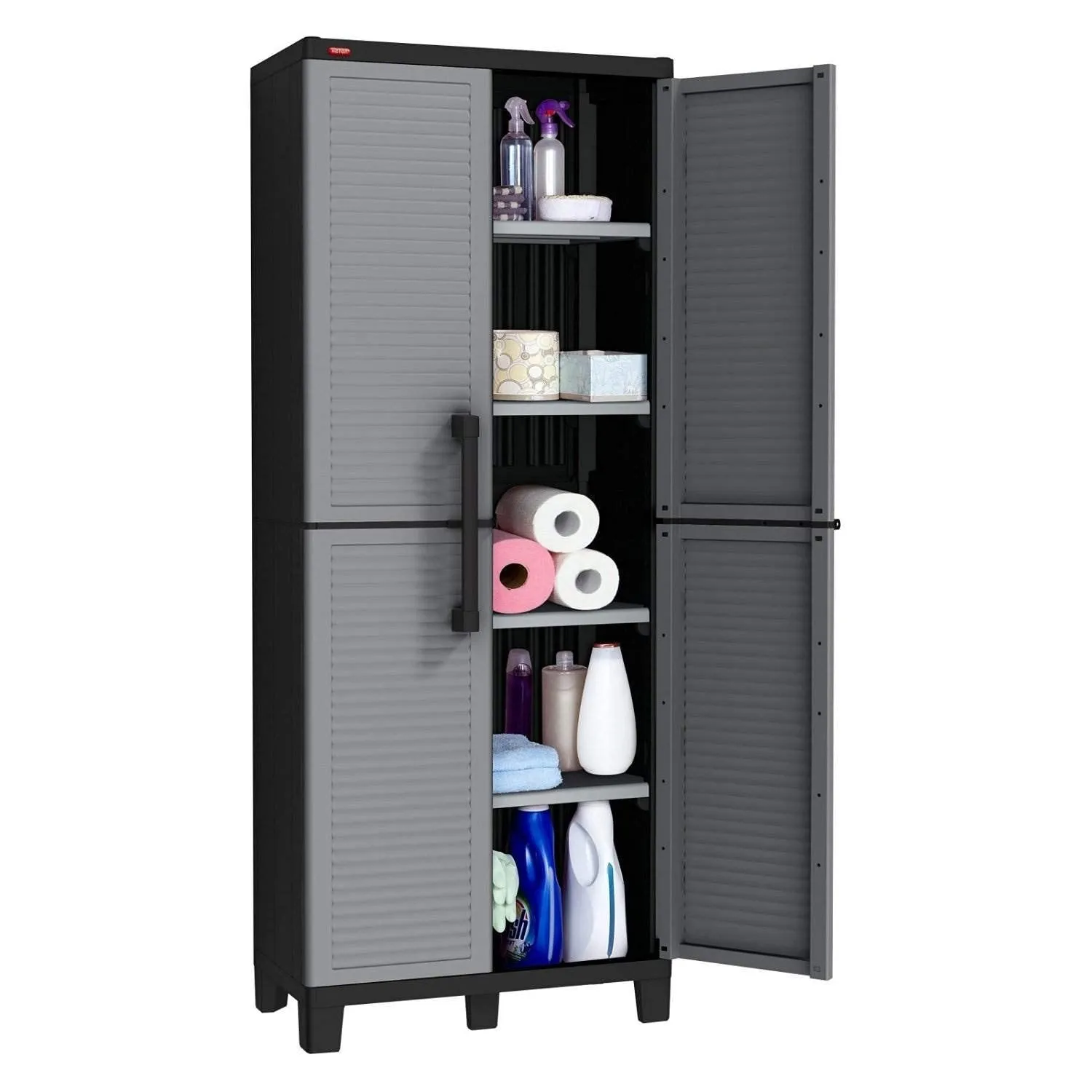 Keter Space Winner Resin Storage Cabinet: Doors, Shelves, Garage Organization