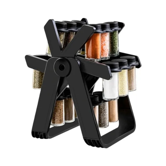 Kitchen Cabinet Rotating Spice Rack With 18 Jars Dp-17