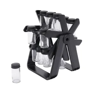 Kitchen Cabinet Rotating Spice Rack With 18 Jars Dp-17
