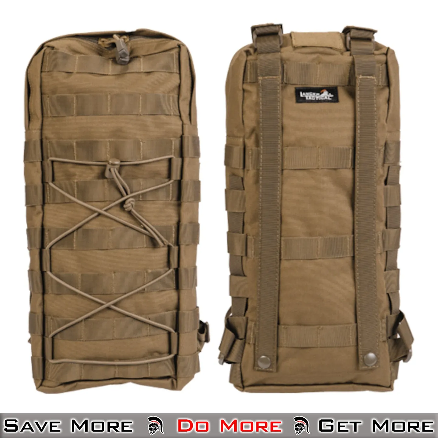 Lancer Tactical Attachable Hydration Pack Tan Tactical MOLLE Bag for Outdoor Use